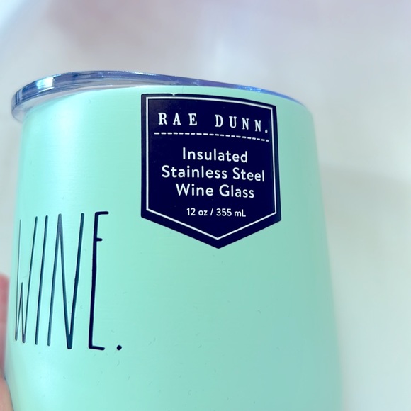 Rae Dunn Insulated Stainless Steel Wine Glass with lid - Picture 2 of 4
